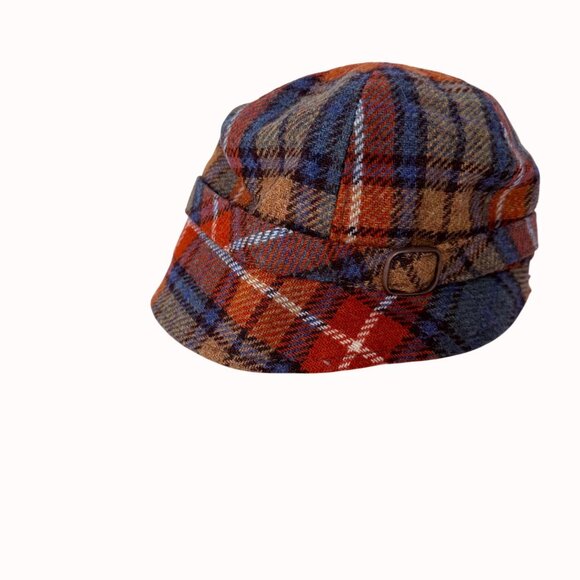 Vintage Irish Plaid Wool Hat Newsboy Cap Fall Bucket Cloche Autumn Campus Style - Picture 12 of 16